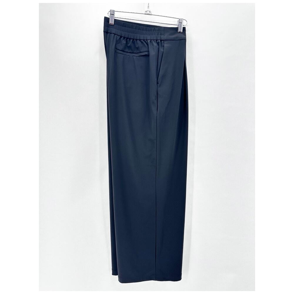 Athleta Pinnacle High Rise Trouser Womens 10 Black Wide Leg Knit Athleisure City - Picture 5 of 12